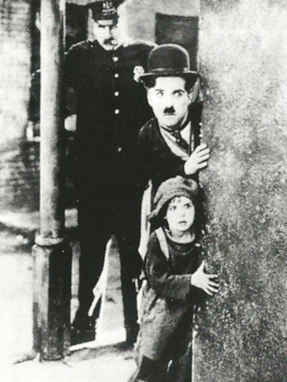 Charlie Chaplin The Kid 1921 Movie Poster 27 x 38.5 Jackie Coogan Silent Film